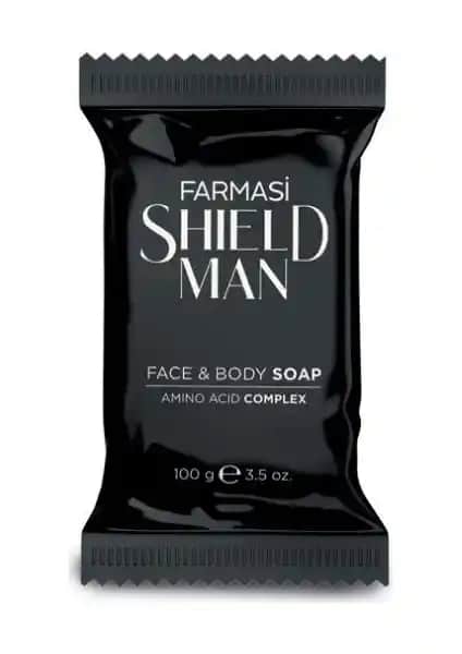 Farmasi Shield Man Erkekler İçin Yüz ve Vücut Sabunu Güçlü Temizlik ve Nem Sağlar