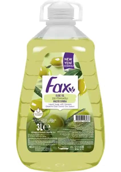 Fax Zeytinyağlı Sıvı Sabun 3 lt ile Günlük Temizlik ve Bakım Kolaylığı