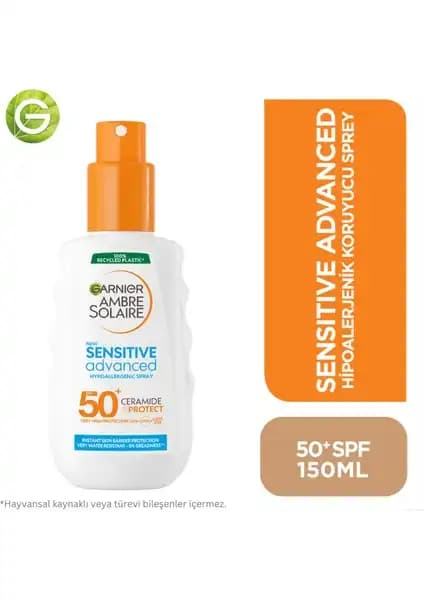 Garnier Ambre Solaire Sensitive Advanced SPF50+ Hassas Ciltler İçin Güneş Koruyucu Sprey