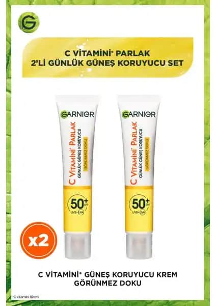 Garnier C Vitamini Parlak Günlük Güneş Koruyucu Fluid SPF50+ ile Cilt Koruma ve Parlaklık