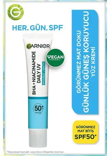 Garnier Saf ve Temiz Bha+Niasinamid Günlük Güneş Koruyucu Fluid SPF50 İnceleme ve Kullanıcı Yorumları