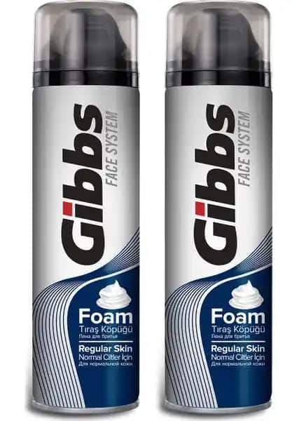 Gibbs Regular Tıraş Köpüğü 2x200ml ile Konforlu ve Pürüzsüz Tıraş Deneyimi
