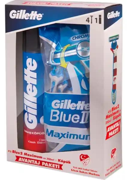 Gillette Blue2 Milli Takım Özel Paketi: Güvenli ve Konforlu Erkek Bakım Seti