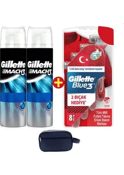 Gillette Blue3 16'lı Tıraş Bıçağı Milli Takım Özel Paketi ile Pratik ve Şık Bakım Deneyimi