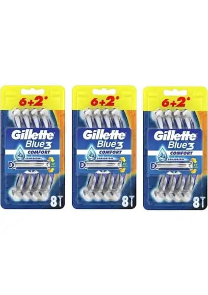 Gillette Blue3 Comfort Kullan-At Tıraş Bıçağı: Günlük Bakımda Hijyen ve Konfor Sağlayan Ürün