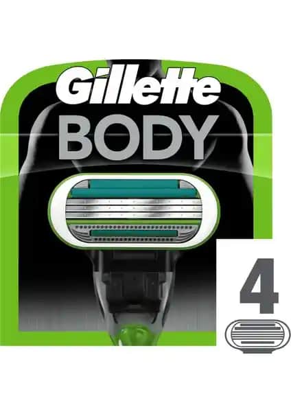 Gillette Body 4'lü Tıraş Bıçağı: Ergonomik Tasarım ve Uzun Süreli Keskinlik Özelliği