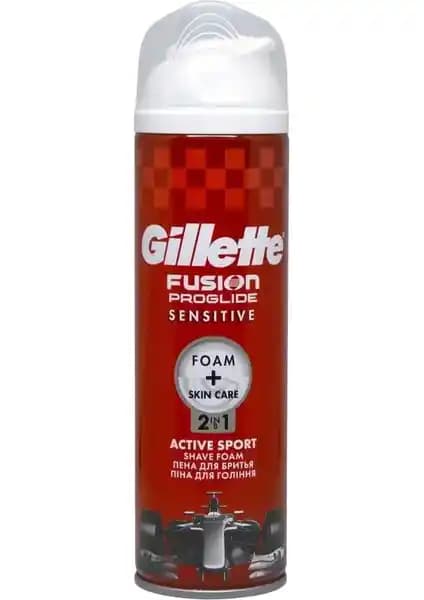Gillette Fusion Proglide Hassas Ciltler İçin Tıraş Köpüğü 250 ml Konfor ve Performans Sunar