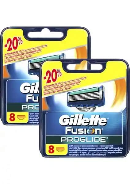 Gillette Fusion Proglide Yedek Başlık 8'li Paket: Hassas ve Konforlu Tıraş Deneyimi