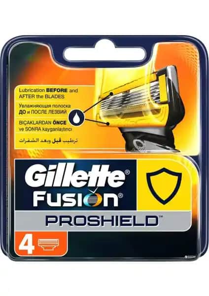 Gillette Fusion Proshield 4'lü Yedek: Hassas ve Sert Sakallar İçin Üstün Tıraş Performansı