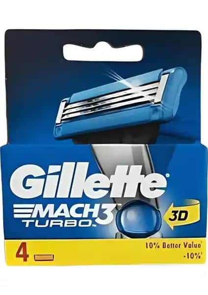 Gillette Mach 3 Turbo 3D 4's Erkekler İçin Yüksek Performanslı Traş Bıçağı Özellikleri ve Kullanıcı Yorumları
