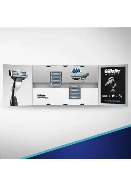Gillette Mach3 8'li Yedek Tıraş Bıçağı Paketi Güvenli ve Konforlu Tıraş Deneyimi Sunar