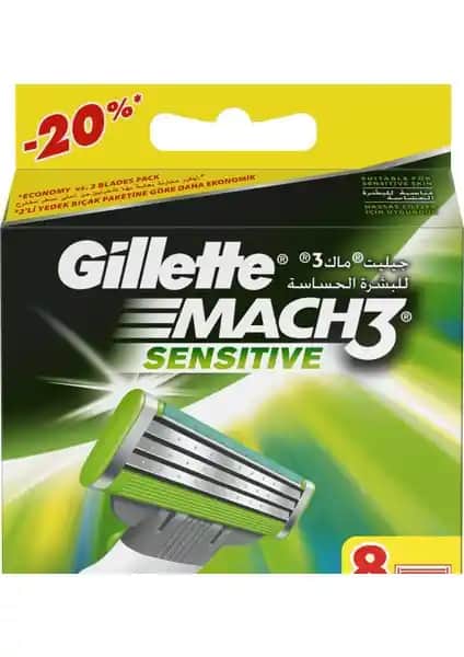 Gillette Mach3 Sensitive Yedek Bıçağı Hassas Ciltler İçin Üstün Performans Sağlar