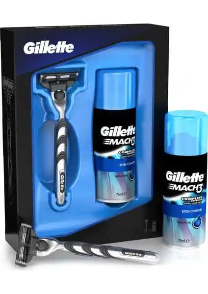 Gillette Mach3 Tıraş Makinesi ve 75 ml Tıraş Jeli ile Pratik ve Güvenli Tıraş Deneyimi
