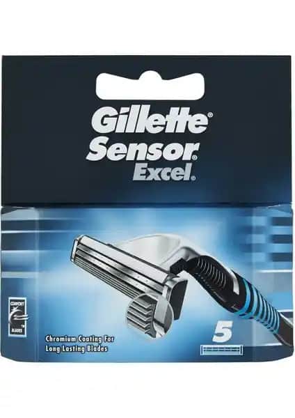 Gillette Sensor Excel 5'li Yedek Bıçakları ile Yüksek Performanslı ve Konforlu Tıraş Deneyimi