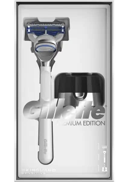 Gillette Skinguard Makine ve Manyetik Stand White Edition ile Hassas Ciltlere Uygun Konforlu Tıraş Deneyimi