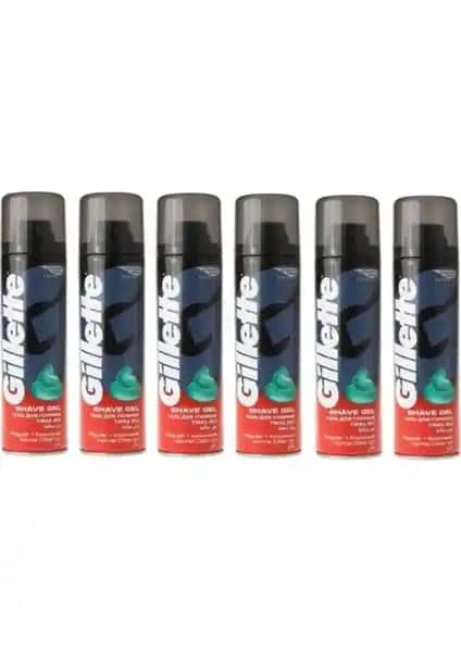 Gillette Tıraş Jeli Normal 200 ml 6'lı Set: Erkek Bakımında Konfor ve Güvenilirlik