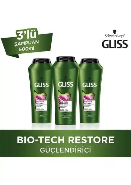 Gliss Bio-Tech Besleyici ve Onarıcı Şampuan Yıpranmış Saçlar İçin Güçlendirme Çözümü