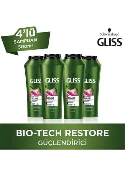 Gliss Bio-Tech Şampuan Paketi Saç Güçlendirme ve Yenileme İçin Uygun Çözüm