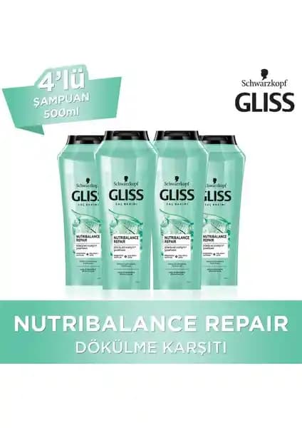 Gliss Nutribalance Şampuanı Saç Dökülmesine Karşı Güçlendirici ve Sağlıklı Saç Bakımı
