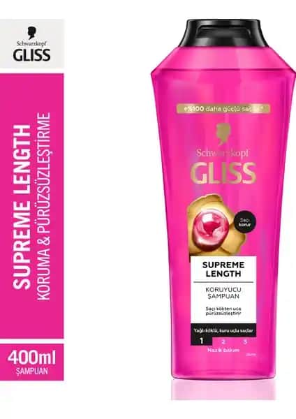 Gliss Schwarzkopf Gliss Supreme Length Koruyucu Şampuan: Saçlarınızı Güçlendiren ve Sağlıklı Tutan Formül
