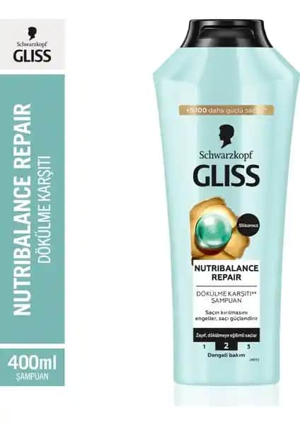 Gliss Schwarzkopf Nutribalance Repair Şampuanı Saç Güçlendirme ve Sağlıklı Görünüm için Uygun Bir Seçim