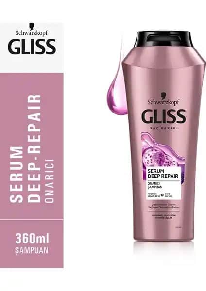 Gliss Serum Deep Repair Şampuanı Yıpranmış Saçlar İçin Güçlendirici ve Onarıcı Bakım Ürünü