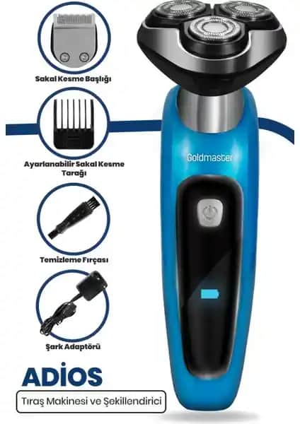 Goldmaster GM-8194 Adios 2in1 Su Geçirmez Tıraş Makinesi Yüksek Performans ve Çok Yönlülük