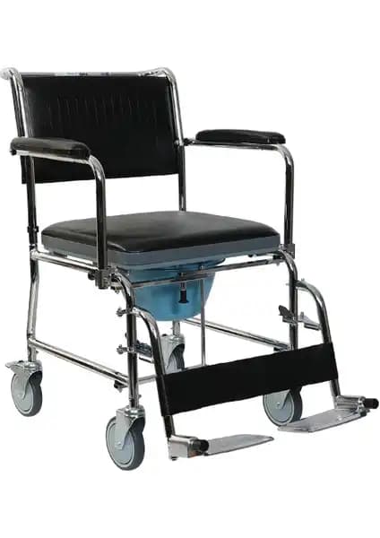 Golfi G-125 Banyo ve Tuvalet için Dayanıklı Katlanabilir Tekerlekli Sandalye