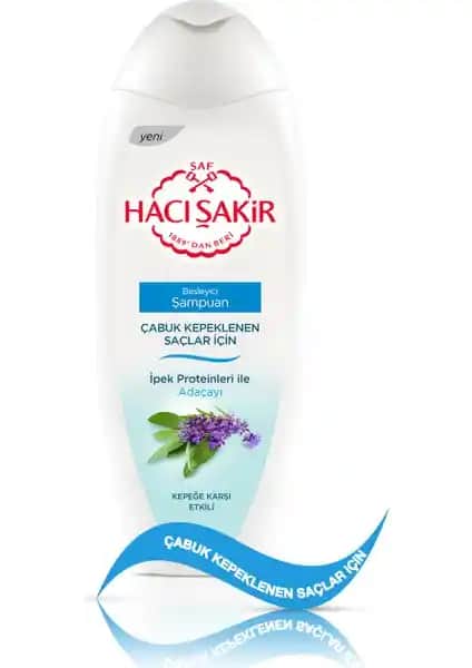 Hacı Şakir Adaçayı Kepek Şampuanı Doğal ve Etkili Kepek Önleyici Saç Bakım Ürünü