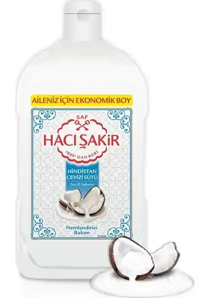 Hacı Şakir Hindistan Cevizi Sıvı Sabun: Doğal İçeriklerle Güçlü ve Hassas Temizlik