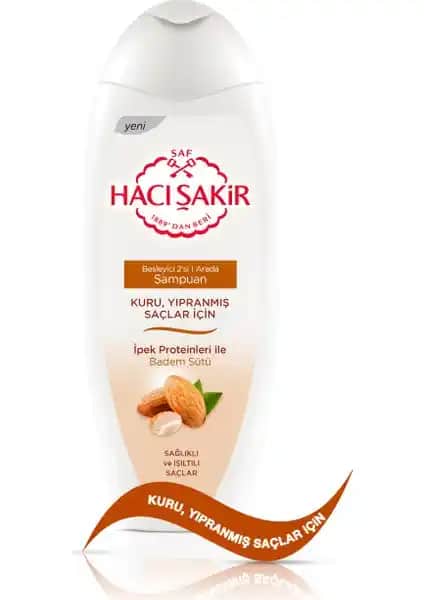 Hacı Şakir Kremli Badem Şampuanı Kuru ve Yıpranmış Saçlar İçin Doğal Bakım Çözümü