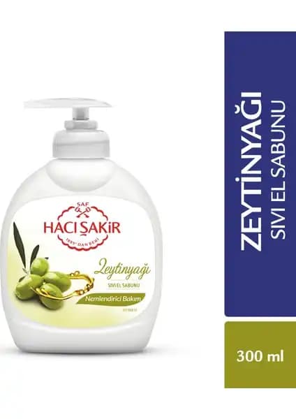 Hacı Şakir Zeytinyağı Nemlendirici Bakım Sıvı El Sabunu Doğal ve Etkili Temizlik İçin