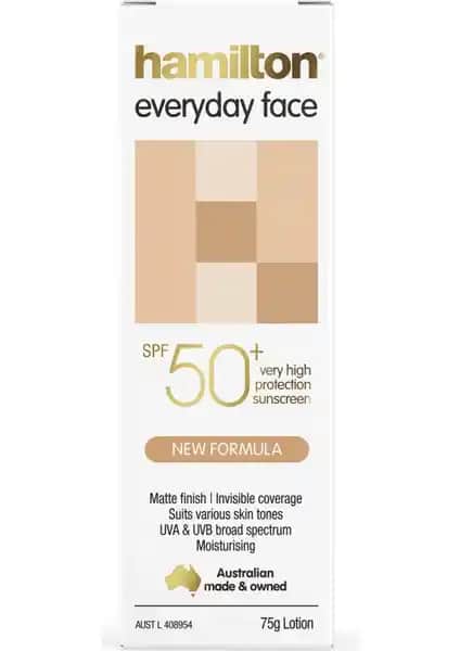 Hamilton Everyday Face SPF 50 Güneş Koruyucu Krem Yüksek Koruma ve Günlük Kullanım