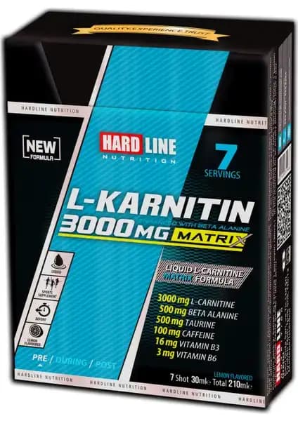 Hardline L-Karnitin Matrix 3000 Mg Enerji ve Yağ Yakımını Destekleyen Sıvı Takviye
