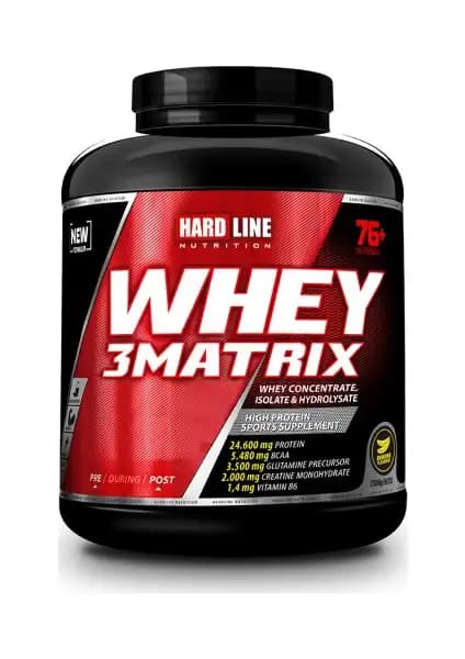 Hardline Nutrition Whey 3 Matrix Protein Tozu Muzlu 2300 Gr Performans ve Kas Gelişimini Destekleyen Protein Takviyesi