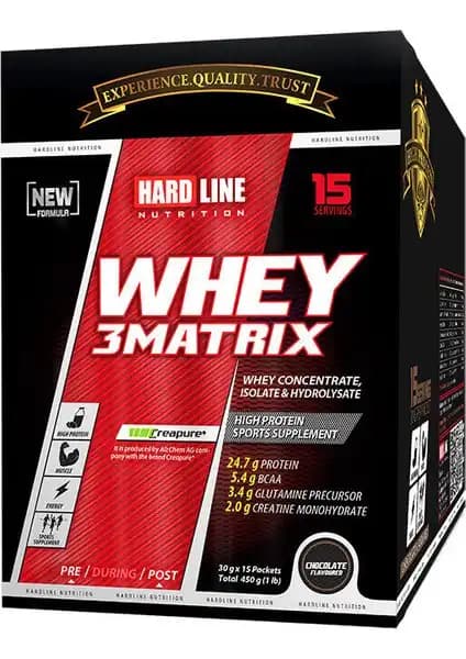 Hardline Nutrition Whey 3 Matrix Tek Kullanımlık Protein Tozu 30g Sporcu ve Sağlıklı Yaşam İçin