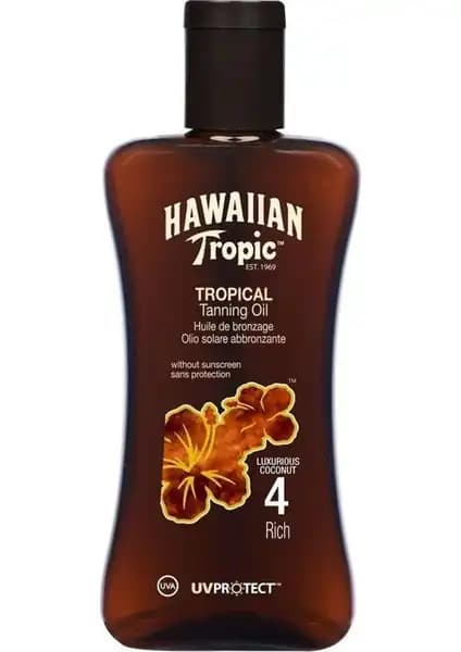Hawaiian Tropic Yağ SPF 4: Tropikal İçerikli Güneş Koruyucu ve Bronzlaştırıcı Yağ
