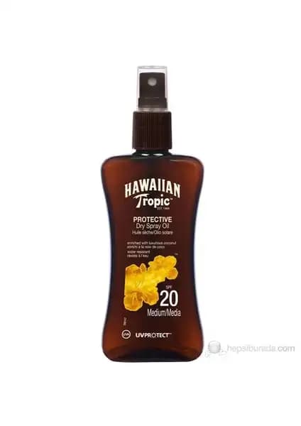 Hawaiian Tropic Yağ Spray SPF20: Doğal İçeriklerle Güvenli ve Konforlu Güneş Koruması