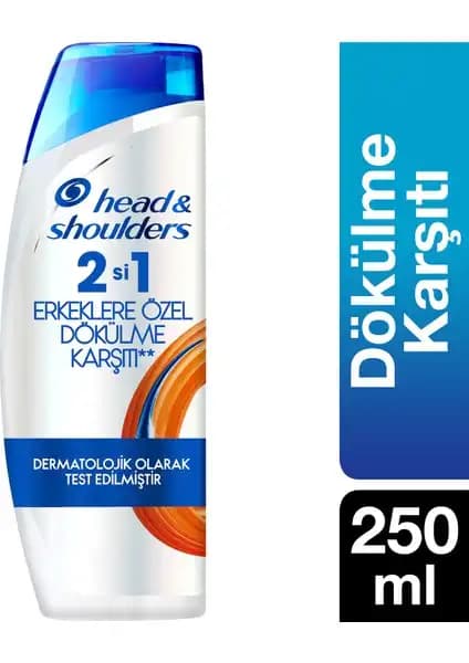 Head&Shoulders 2'si Bir Arada Erkek Şampuanı Saç Dökülmesine Karşı Güçlendirici ve Parlaklık Sağlar