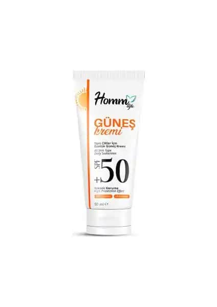 Homm Life Güneş Kremi SPF 50+ ile Güçlü ve Hafif Güneş Koruması Sağlar