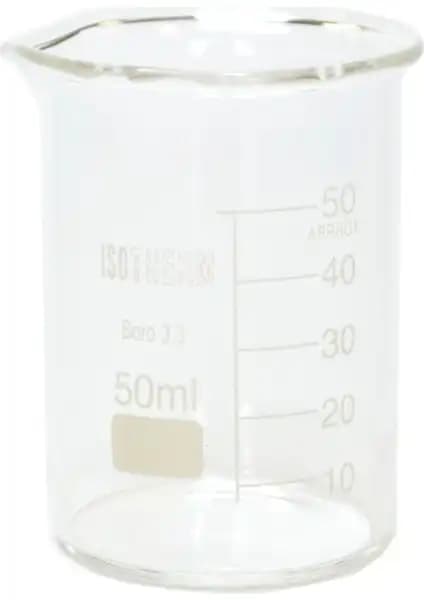 Isotherm Beher Cam Kısa Form 50 Ml: Dayanıklı ve Şık Laboratuvar Ölçü Kabı