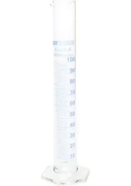 Isotherm Mezür Cam Altıgen Taban 100 Ml Laboratuvar İçin Güvenilir ve Dayanıklı Ölçüm Aracı