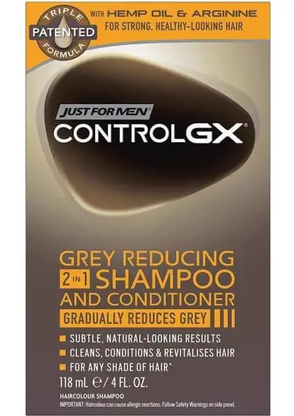 Just For Men Controlgx Gri Saçları Koyulaştıran 2in1 Şampuan Erkekler İçin Etkili Saç Bakım Ürünü