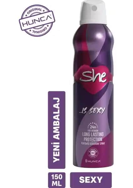 Kadınlar İçin Kalıcı ve Ferah Tatlı Aromalı She Sexy Deodorant 150ML