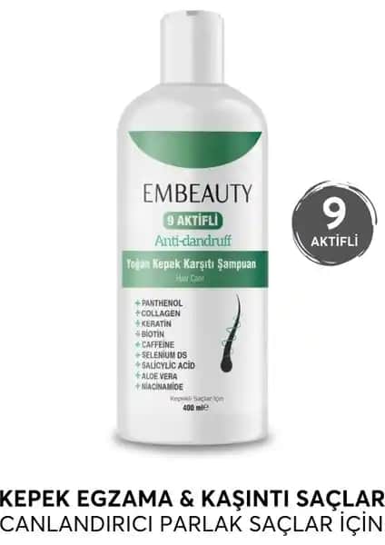 Kepek Karşıtı 9 Aktifli Şampuan: Saç Derisini Ferahlatan ve Kepekle Mücadele Eden Ürün