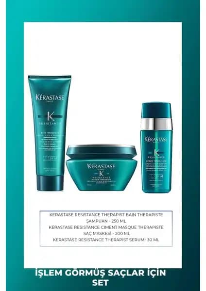Kerastase Resistance Therapiste: Aşırı Yıpranmış Saçlar İçin Güçlendirici ve Onarıcı Bakım Seti