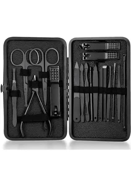 Kişisel Bakım İçin Taşınabilir Siyah Paslanmaz Çelik Bakım Seti Ürün Özellikleri ve Kullanım Alanları