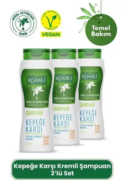 Komili 2'li 1 Arada Kremli Şampuan: Doğal ve Etkili Kepek Karşıtı Saç Bakım Ürünü