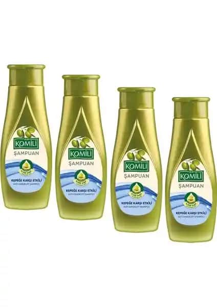 Komili Kepekli Saçlar İçin Doğal ve Etkili Şampuan 4'lü Paket