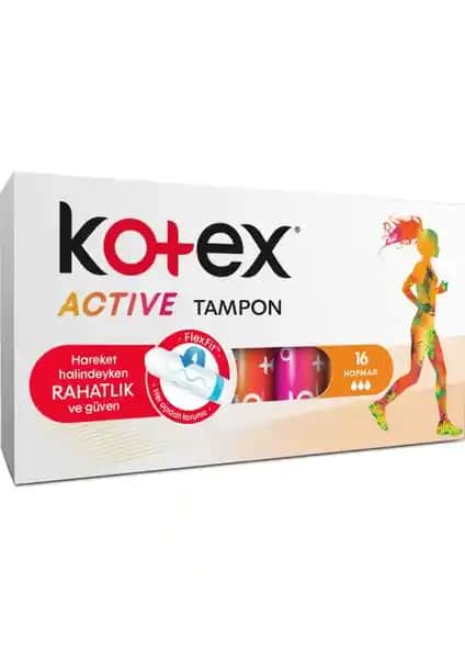 Kotex Active Tampon Normal 16'lı: Aktif Kadınlar İçin Güvenli ve Konforlu Hijyen Çözümü